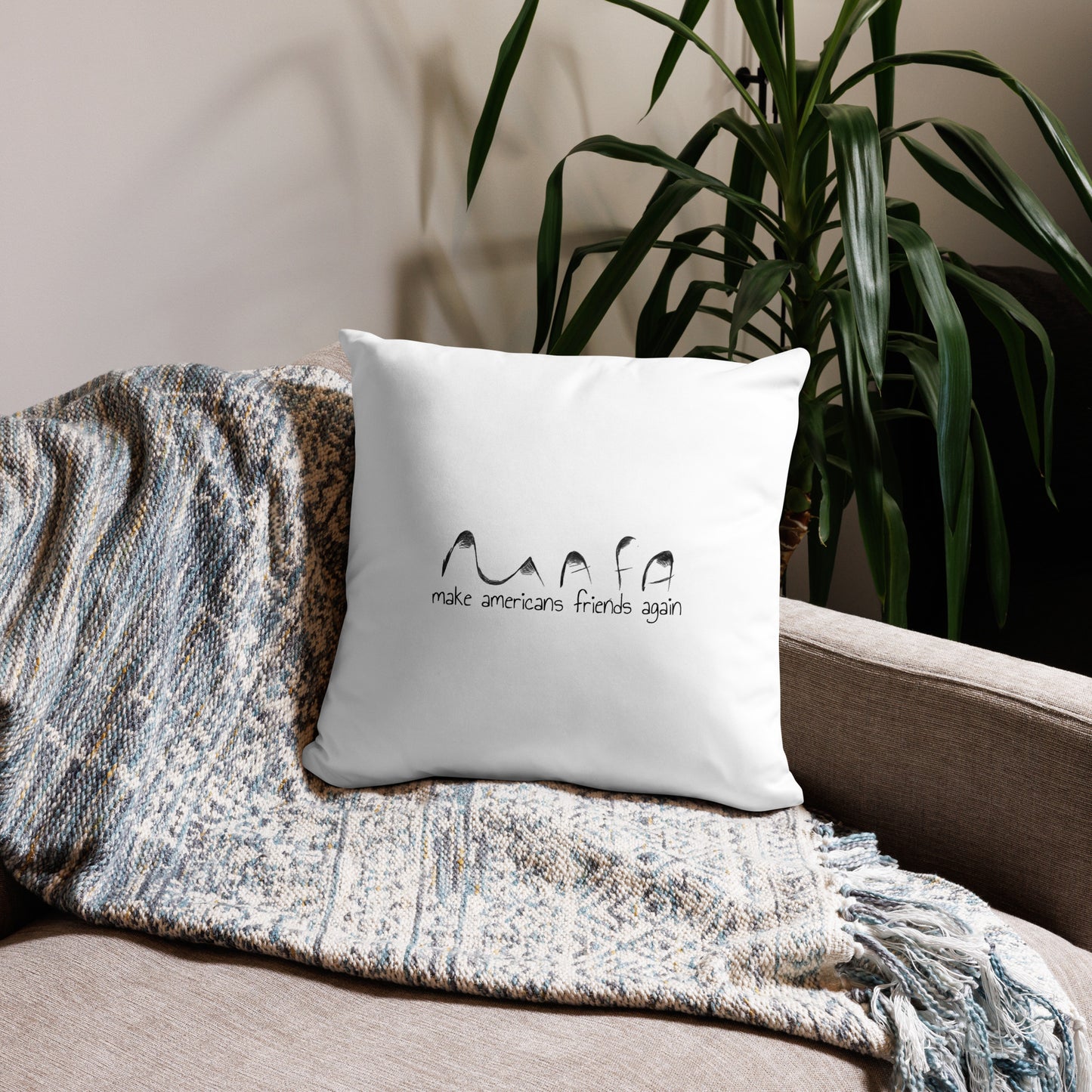 Friends Again throw pillow 22"x22"